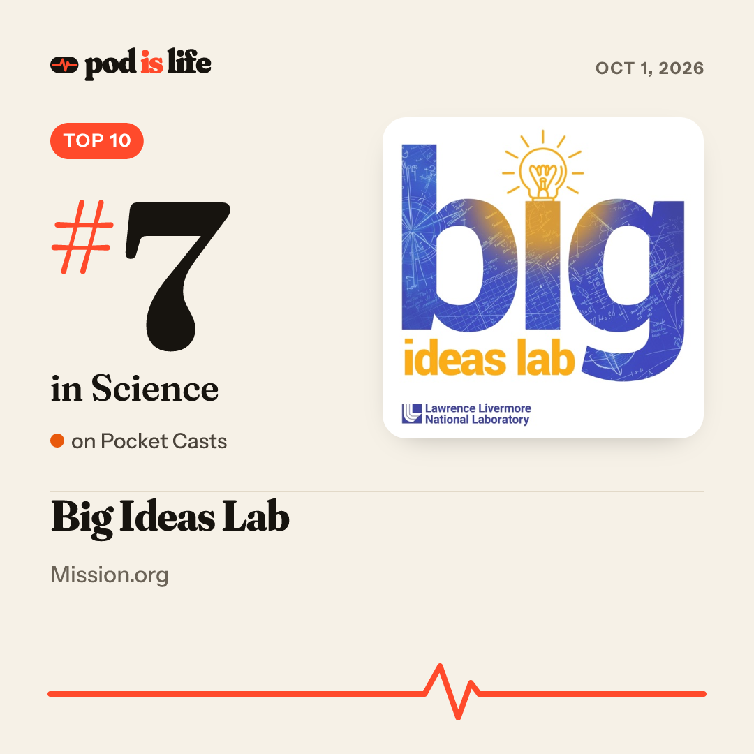Share card: #7 in Science on Pocket Casts