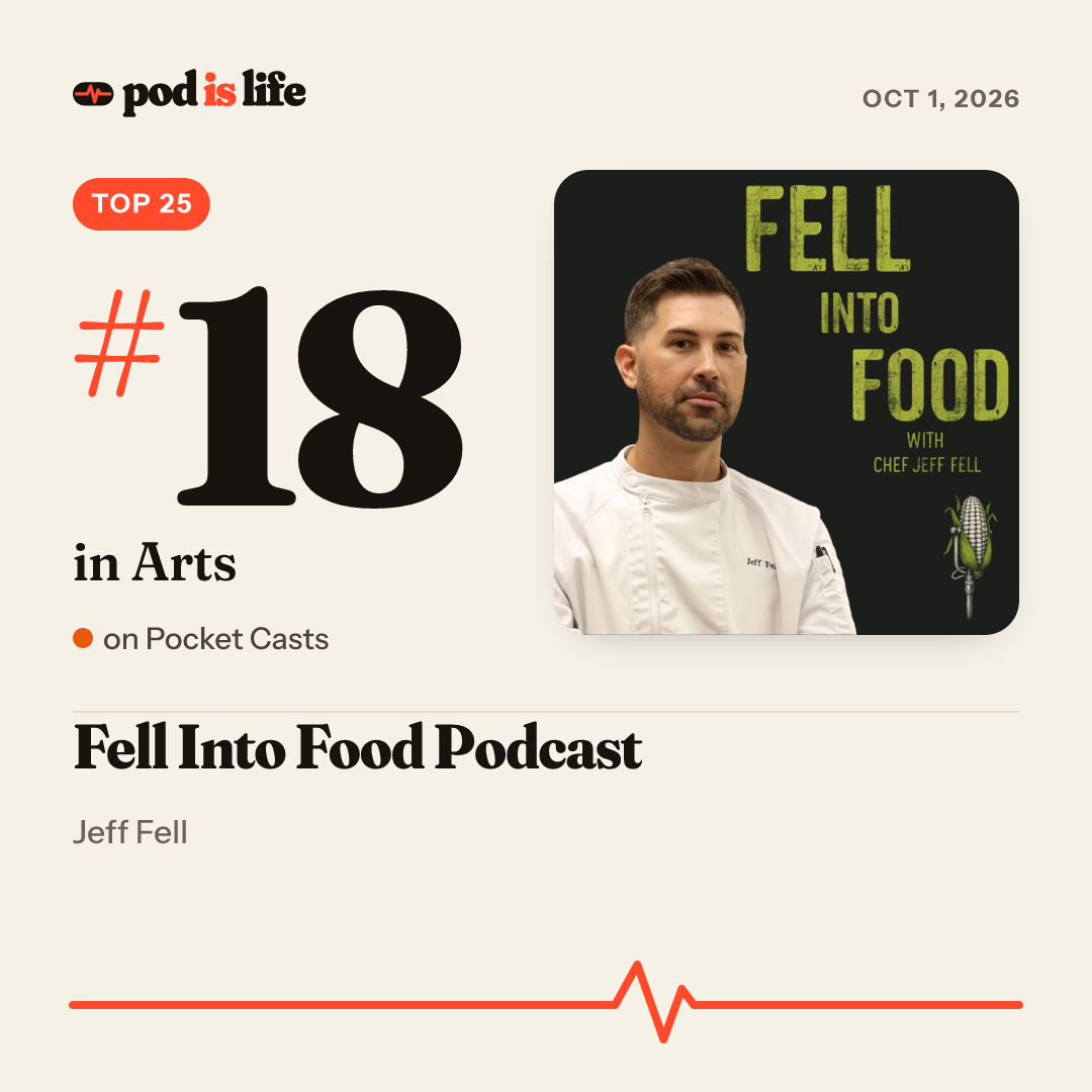 Share card: #18 in Arts on Pocket Casts