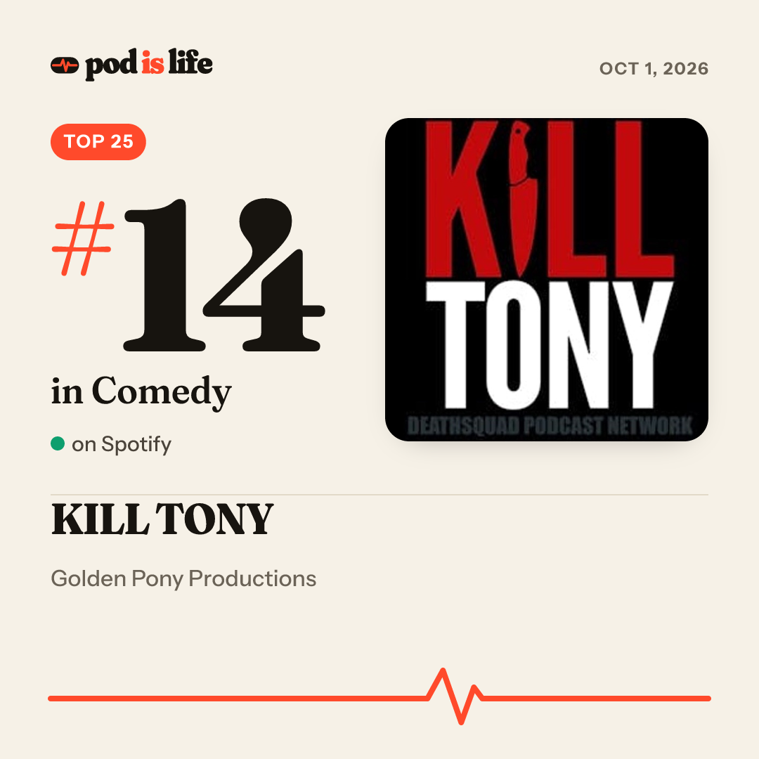 Share card: #14 in Comedy on Spotify