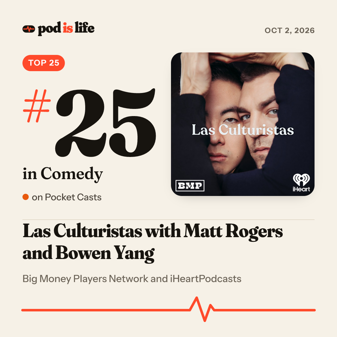 Share card: #25 in Comedy on Pocket Casts