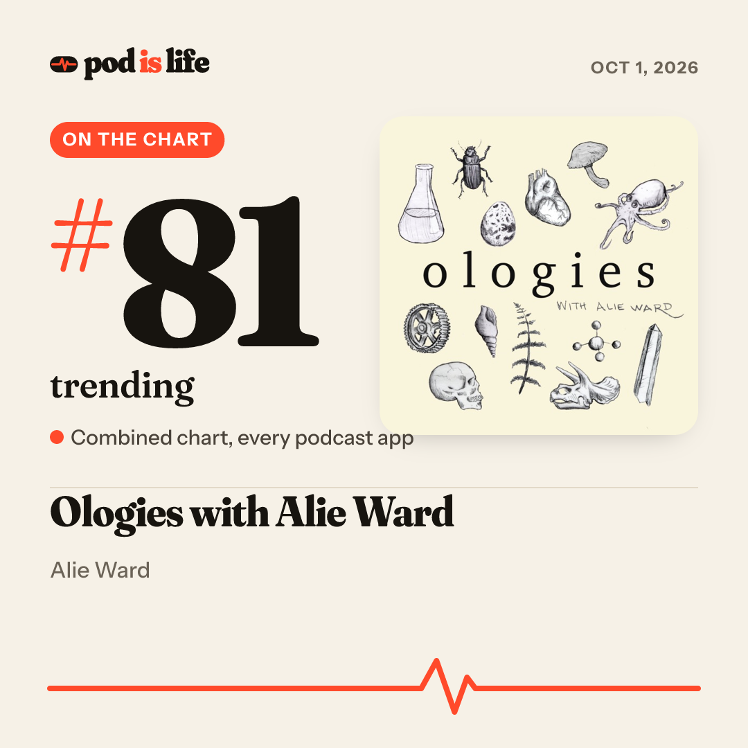 Share card: #81 trending across every podcast app