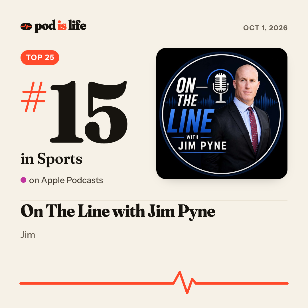 Share card: #15 in Sports on Apple Podcasts