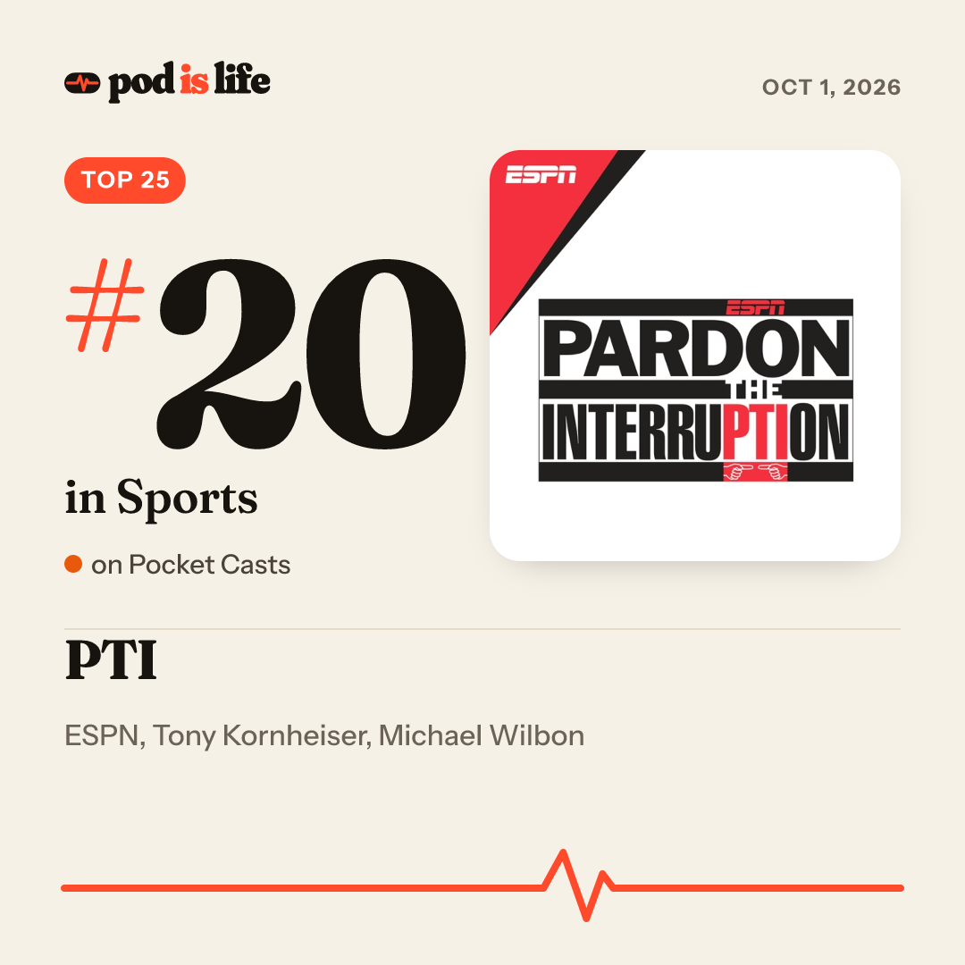Share card: #20 in Sports on Pocket Casts