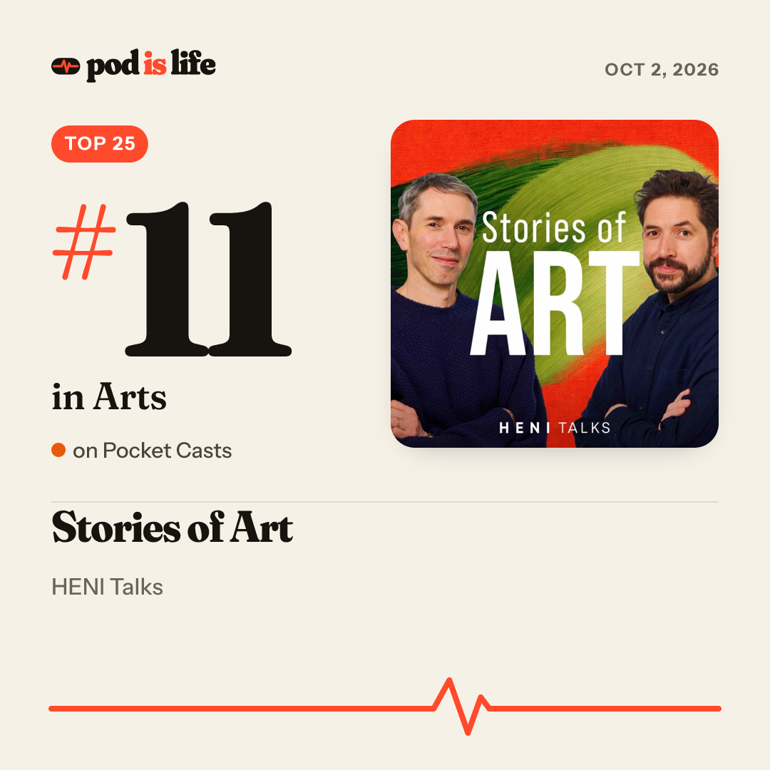 Share card: #10 in Arts on Pocket Casts
