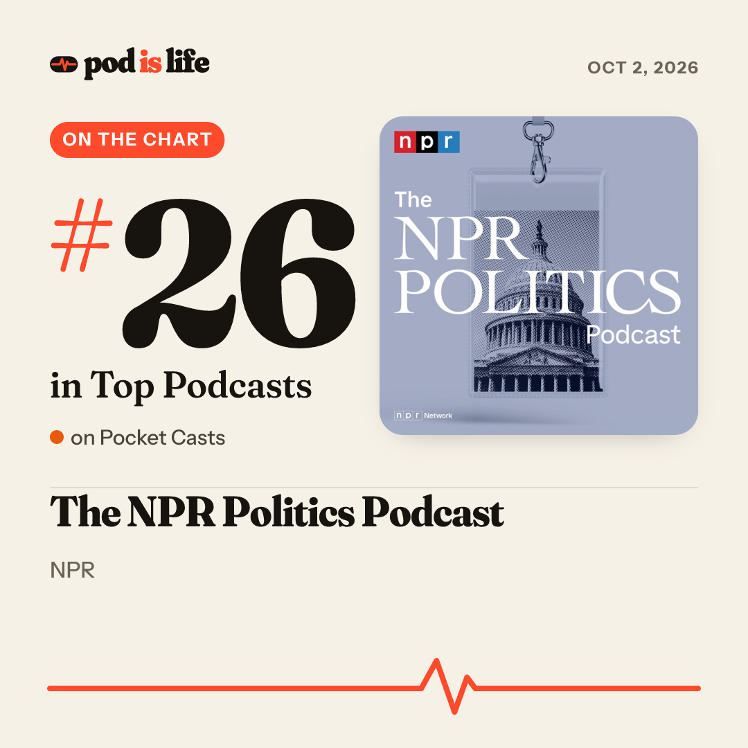 Share card: #26 overall on Pocket Casts