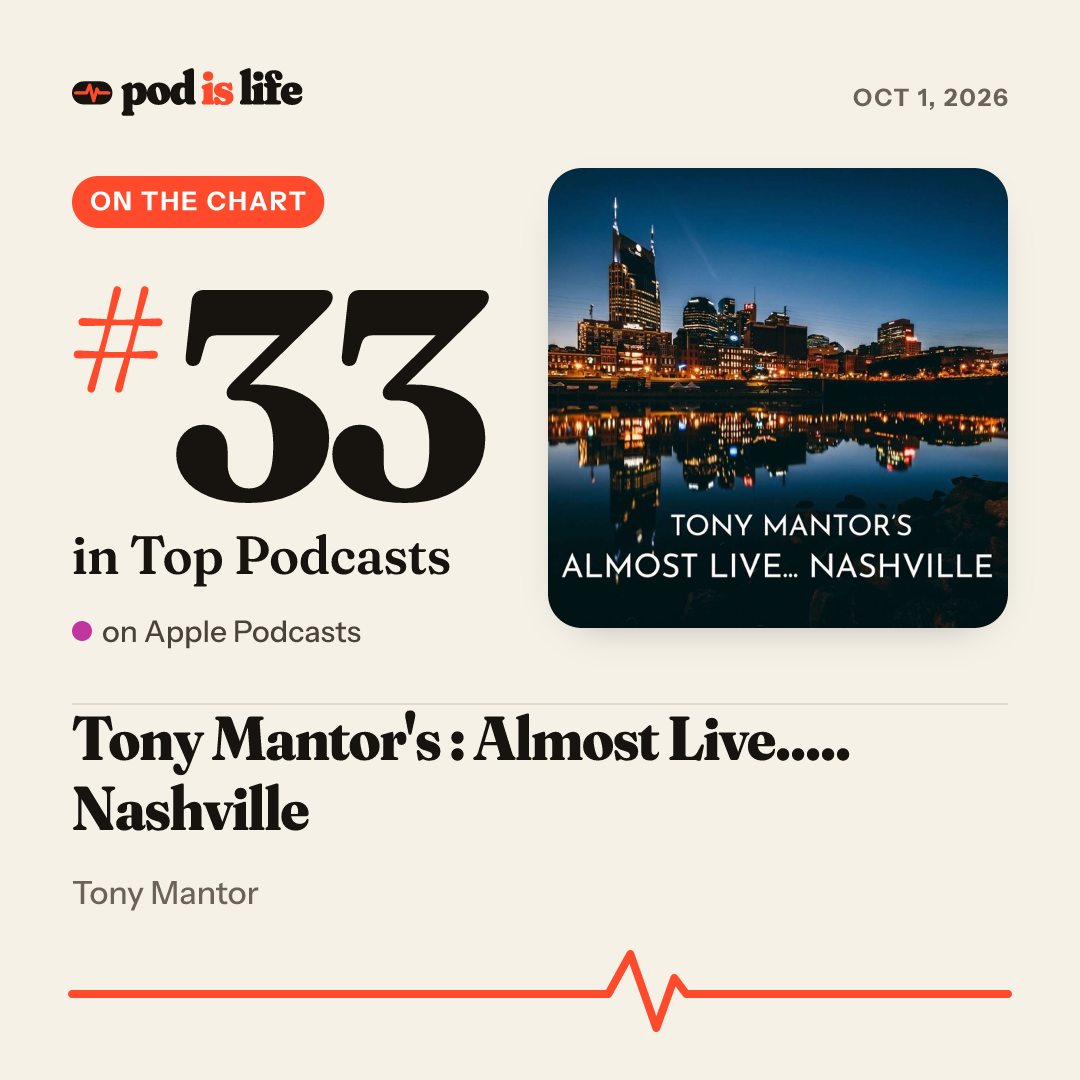 Share card: #33 overall on Apple Podcasts